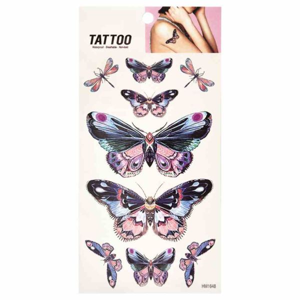 Тимчасове татуювання "Метелики та бабки Tattoo" 1020-HM1648