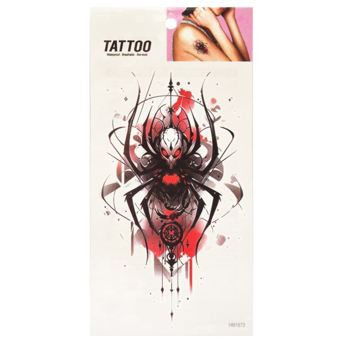 Тимчасове татуювання "Червоний павук Tattoo" 1020-HM1673