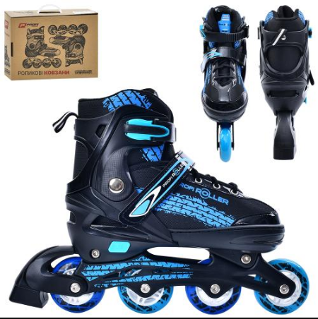 Ролики розсувні підліткові A4150-L-BL розмір (39-42)