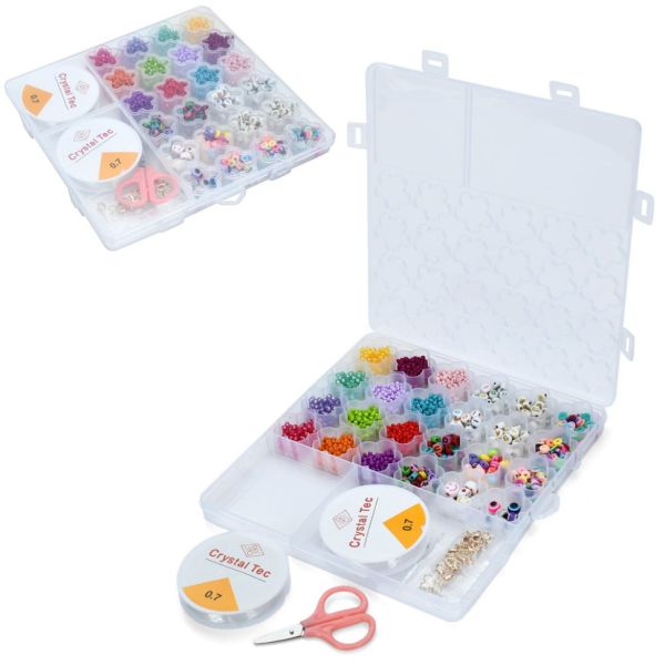 Набір бісеру для виготовлення креативних аксесуарів A103-15E, нитки, намистини