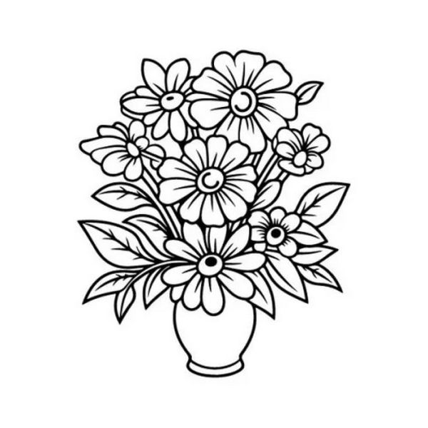 Картина-трафарет для розфарбовування піском "Букет №2" Т-а5222 А5