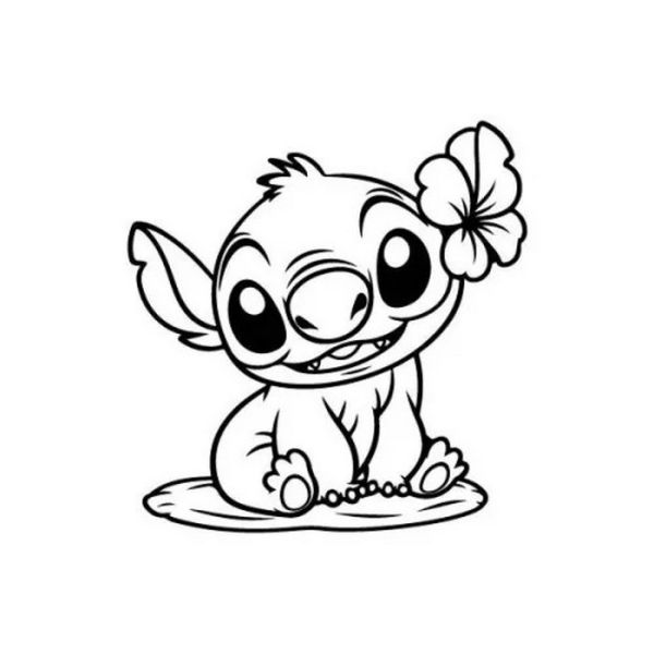 Картина-трафарет для розфарбовування піском "Звірятко з квіткою" Т-а5219 А5