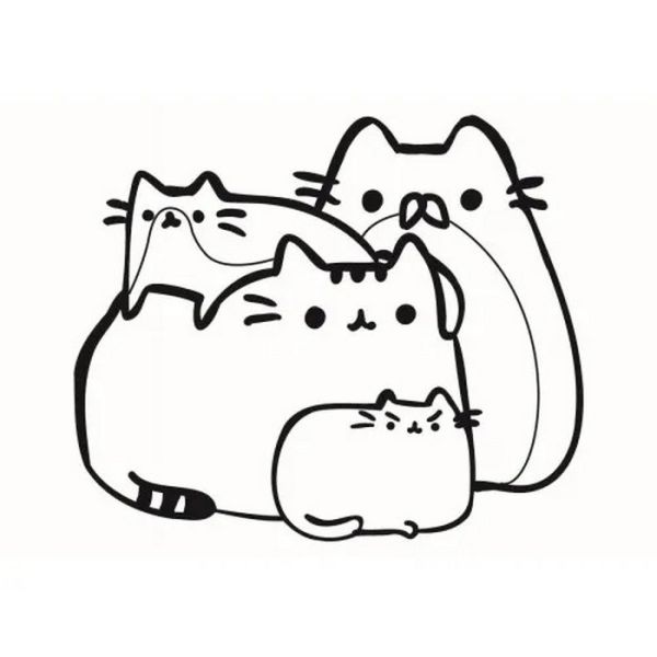 Картина-трафарет для розфарбовування піском "Котяча сім'я" Т-а5191 А5