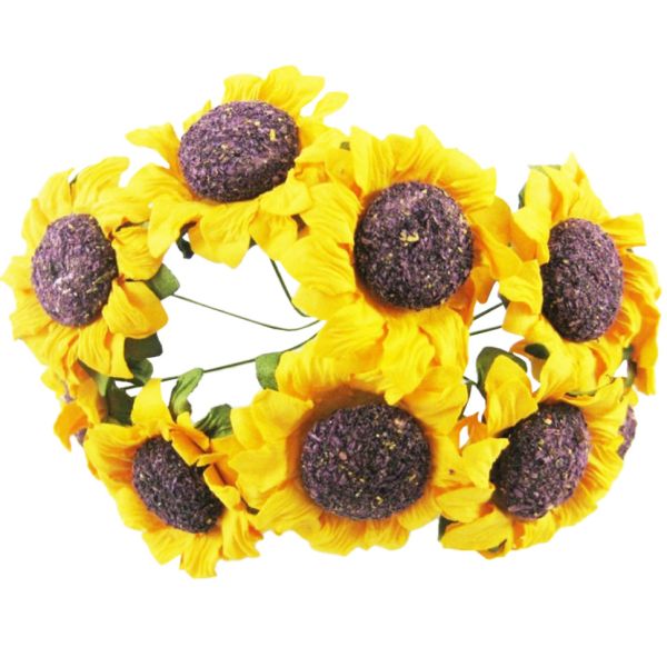 Декоративний соняшник для творчості KV-735 пучок 10 штук
