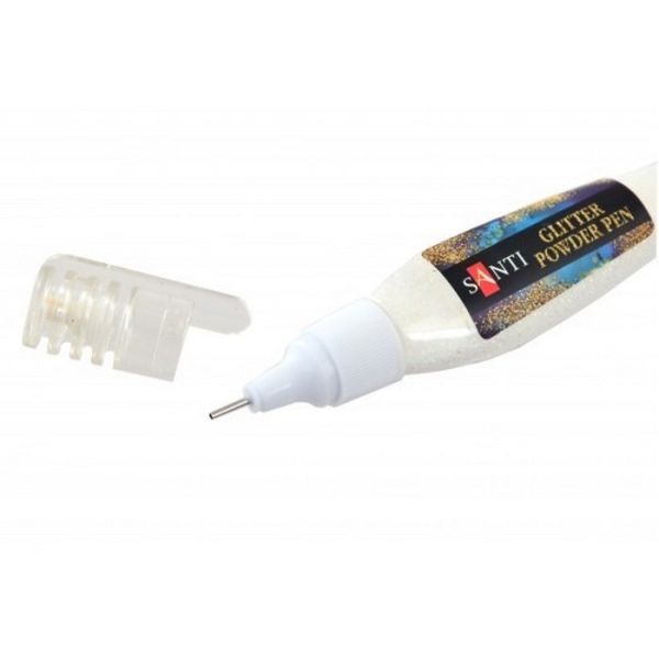 Ручка з розсипним глітером 5893817 білий 10 грам