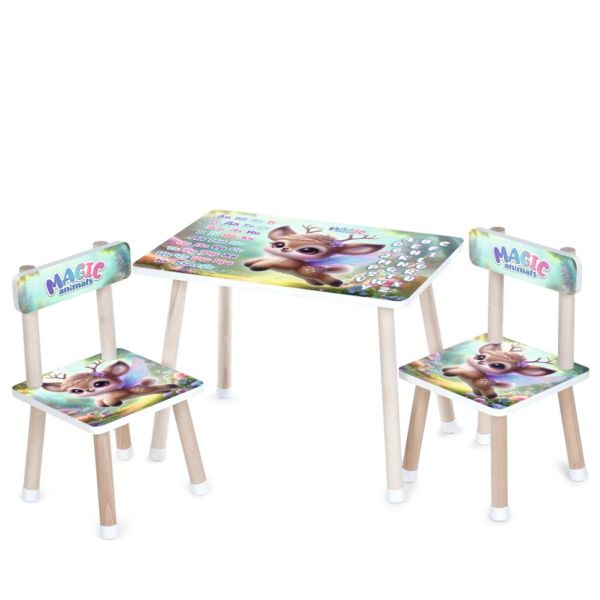 Дитячий столик M 501-30 стільниця 60 х 40 см, 2 стільчики