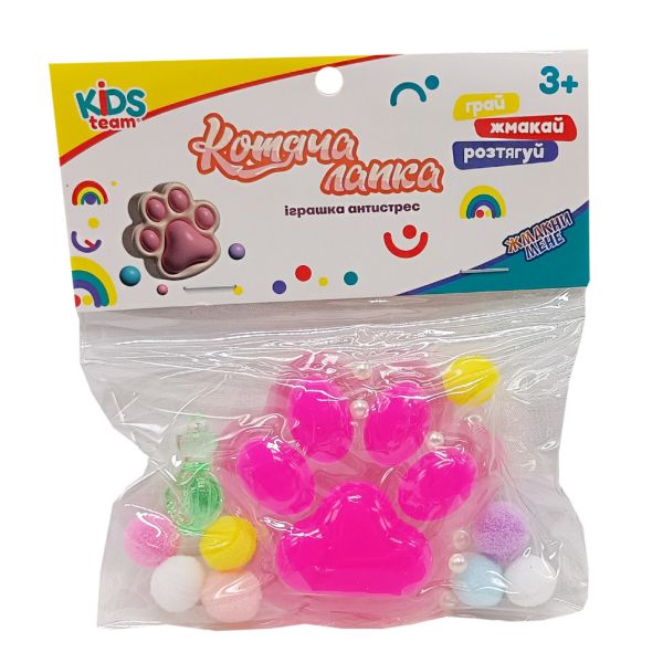 Антистрес Сквіш "М'які котячі лапки" CKS-FB-60971_1 малинова