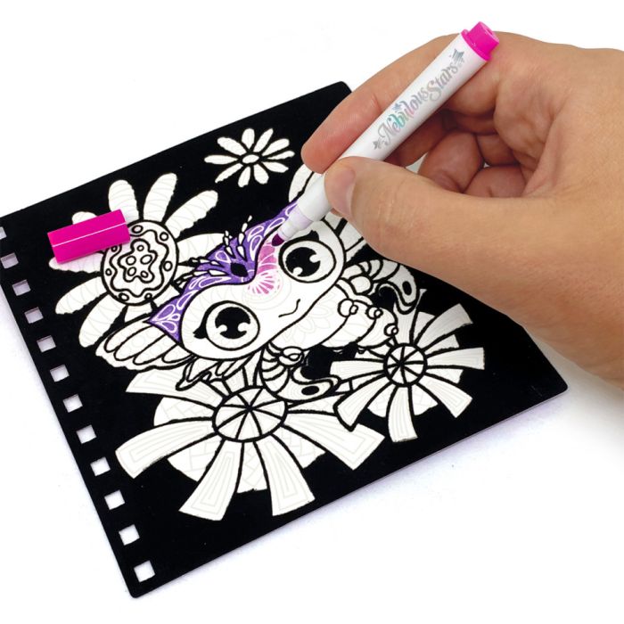 Набір для творчості Розмальовка: Візерунки на оксамиті Nebulous Stars 11026, 5 міні маркерів