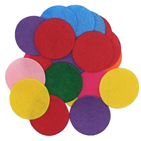 Декоративні фетрові кружечки для творчості FIt-S-50, 20 штук
