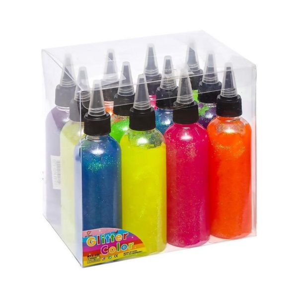 УЦІНКА!!! Клей із блискітками COLOR-IT 120SP-UC баночки 120 мл 6 кольорів