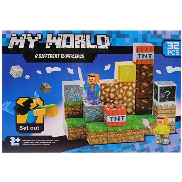 Дитячий магнітний конструктор "MINECRAFT" SX32, 32 деталі
