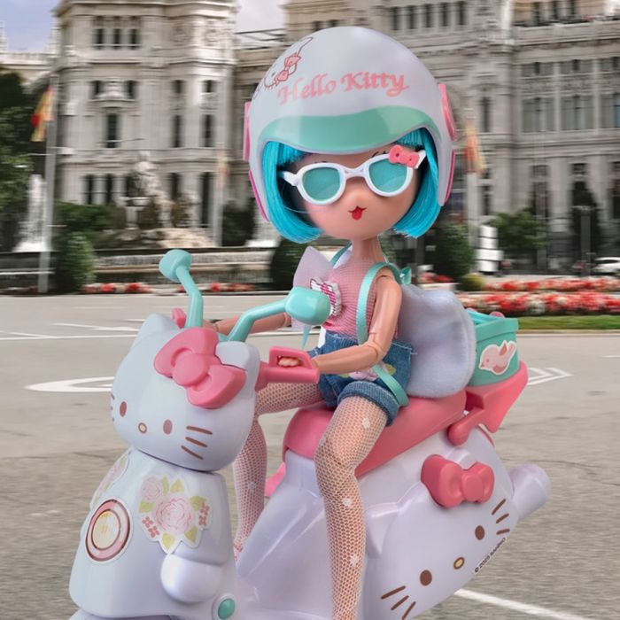 Дитяча лялька "Красуня пінк на скутері" 4SF Manga Dolls HKTF3000 серії "Hello Kitty"