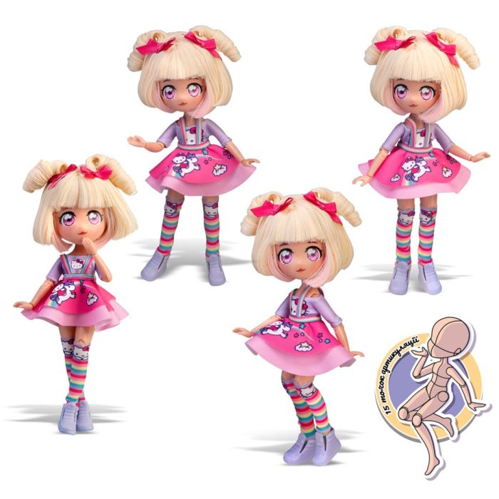 Дитяча лялька "Цукерка Єдиноріг" 4SF Manga Dolls HKTF0400 серії "Hello Kitty"