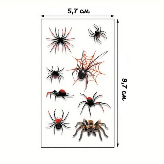 Набір дитячих тимчасових тату "Halloween black" tatto-halloween-black-set-30