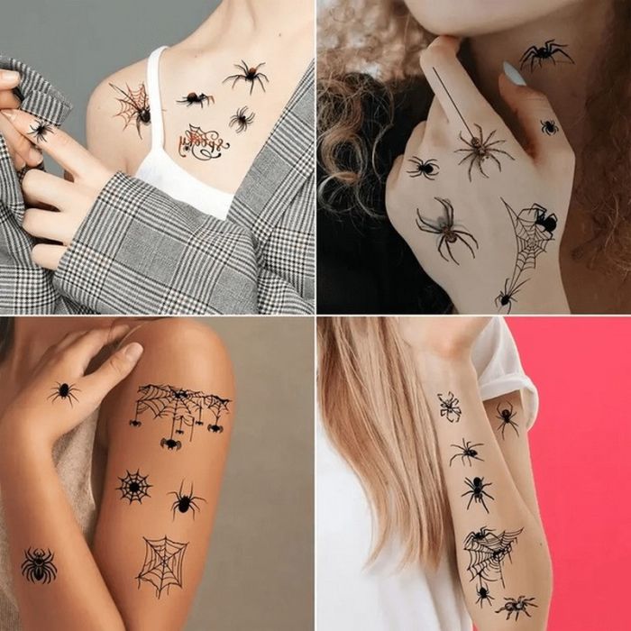 Набір дитячих тимчасових тату "Halloween black" tatto-halloween-black-set-30