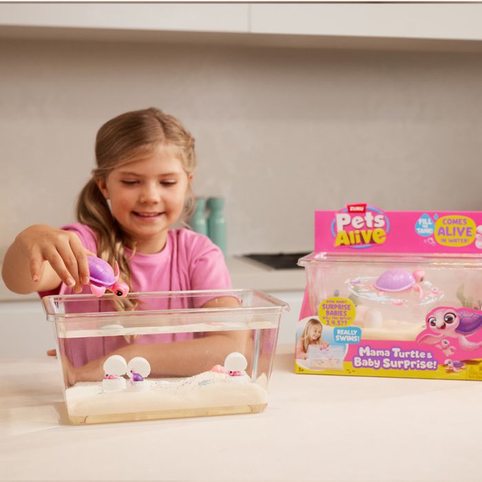 Інтерактивний ігровий набір Мама черепаха із сюрпризом Pets & Robo Alive 9560 "Mama & Baby Surprise"