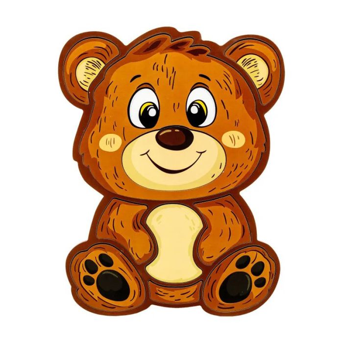 Дитячий пазл-вкладиш "Ведмедик" Puz-22956, 10 елементів