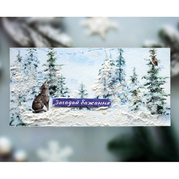 Набір для створення 2 шт вітальних листівок на підставках "Зимові казки" FDGCK-048, 20 см х 10 см