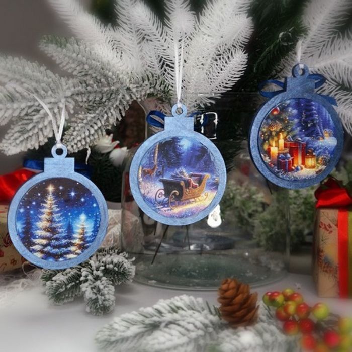 Творчий набір для створення 3-х ялинкових прикрас "Fairytale Christmas" FDCKW-051