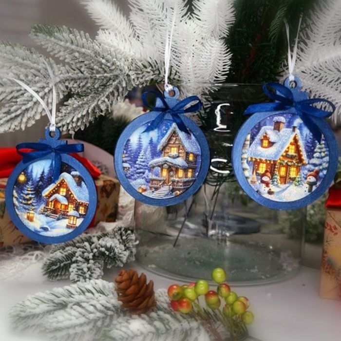 Творчий набір для створення 3-х ялинкових прикрас "Fairytale Christmas" FDCKW-051