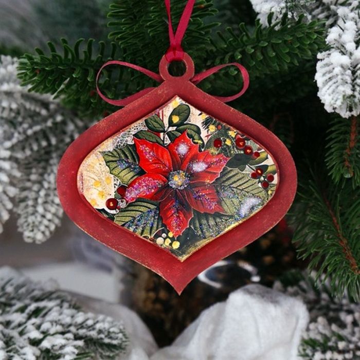 Творчий набір для створення 3-х ялинкових прикрас "Vintage Christmas" FDCKW-053