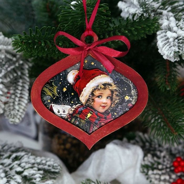 Творчий набір для створення 3-х ялинкових прикрас "Vintage Christmas" FDCKW-053