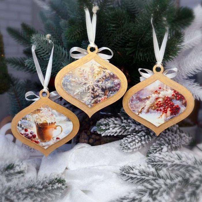 Творчий набір для створення 3-х ялинкових прикрас "Cozy Winter" FDCKW-054