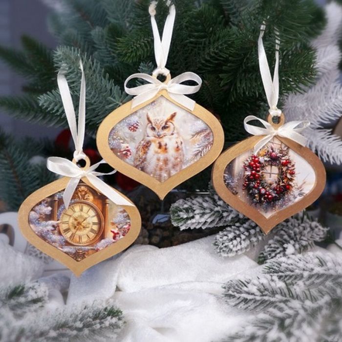 Творчий набір для створення 3-х ялинкових прикрас "Cozy Winter" FDCKW-054