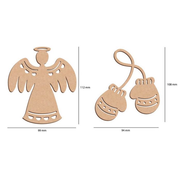 Набір ялинкових прикрас "Зимові атрибути" FDZ-533, 10 шт