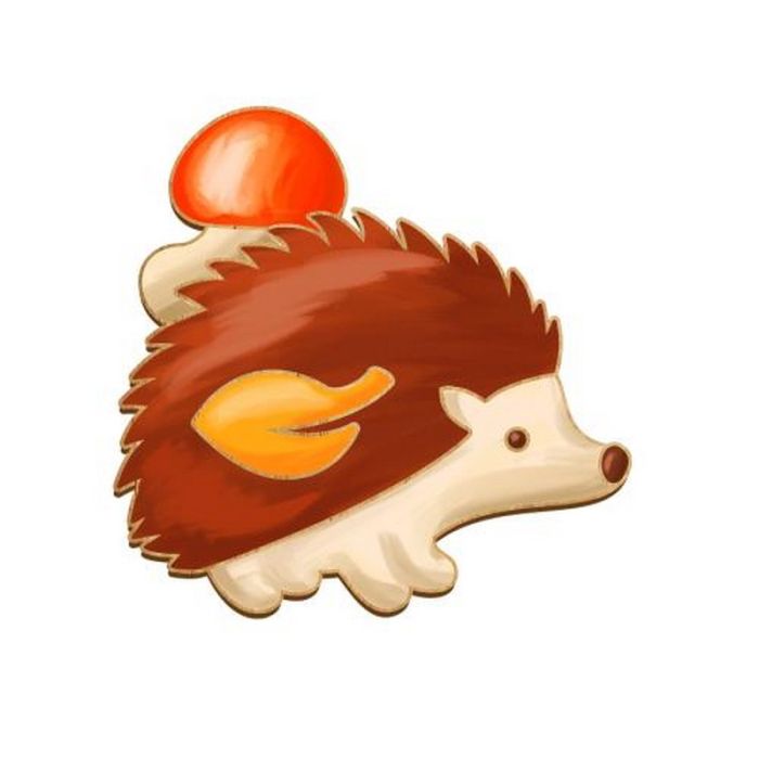 Заготовка брошки для розфарбовування "Їжачок" FDZB-094