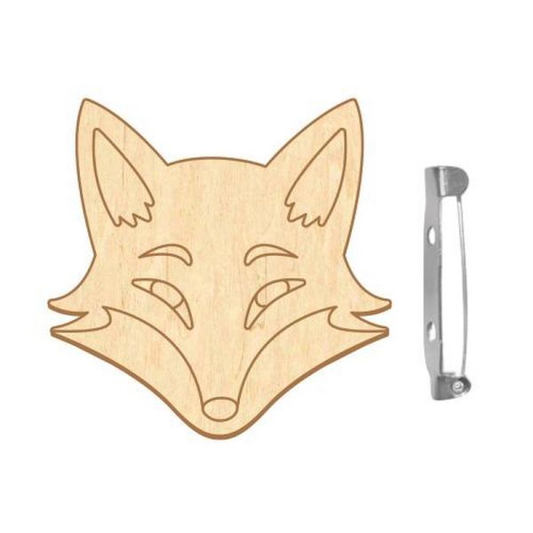Заготовка брошки для розфарбовування "Лисиця" FDZB-095