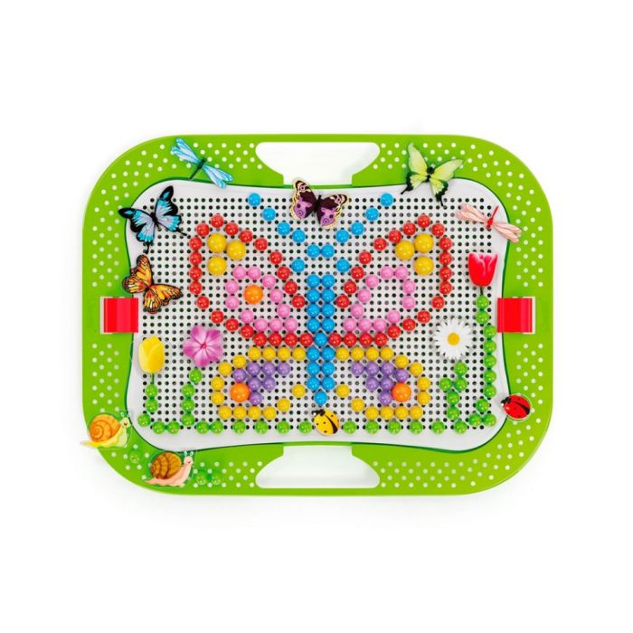 Творчий набір для занять мозаїкою Quercetti 0968-Q, 300 фішок, 16 фігурок, дошка