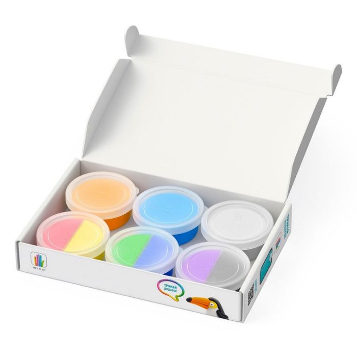 Набір пластиліну "Птахи: Пінгвін, Павлин, Тукан" ЛІПАКА 60026-UA01 самостійно твердіє