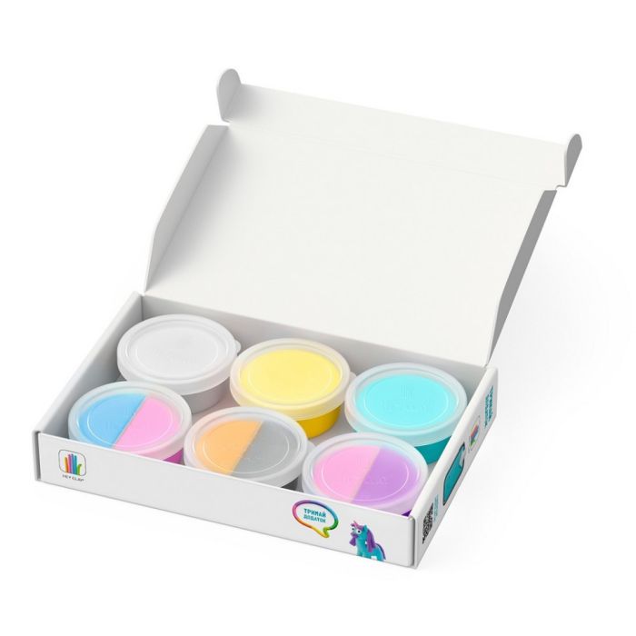 Набір пластиліну "Веселкові єдинороги: Лайті, Санні, Рейні" ЛІПАКА 60053-UA01 самостійно твердіє