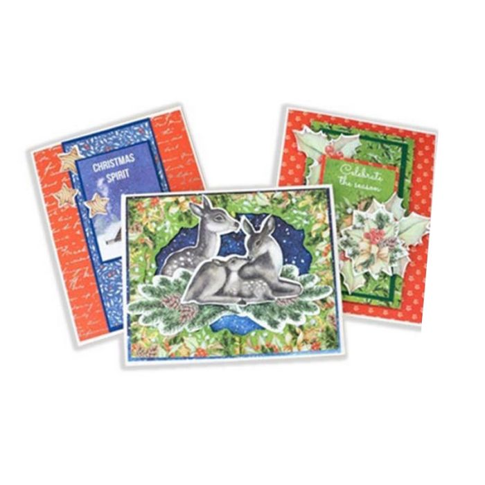 Набір для створення 3-х Різдвяних листівок "Awaiting Christmas" FDGCK-036