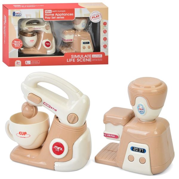 Дитяча побутова техніка "Міксер-Кавоварка" E05 механічний обертовий віночок 