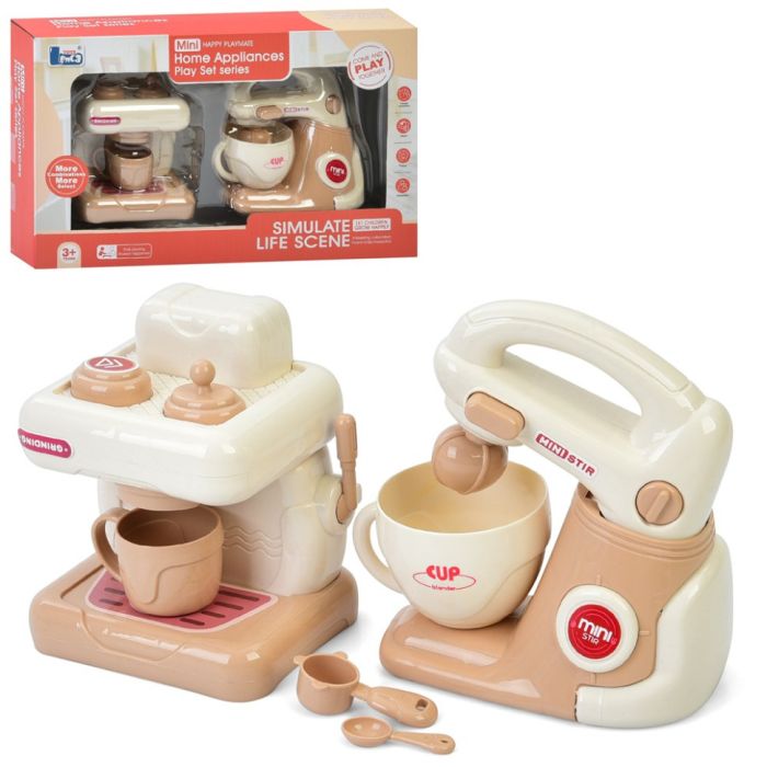 Дитяча побутова техніка "Міксер-Кавоварка" E02 механічний обертовий віночок 