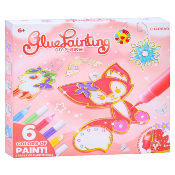 Дитячий набір для творчості "Підвіска-розмальовка" 7600-1-23-21-2123-1 ланцюжок, фарби 6 кольорів