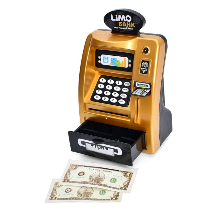Електронна скарбничка-банкомат M 4550-2 I UA(Gold) світлові та звукові ефекти