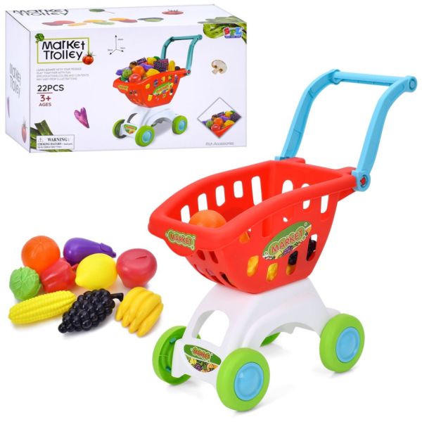 Ігровий набір "Візок" 16898 продукти 22 предмети