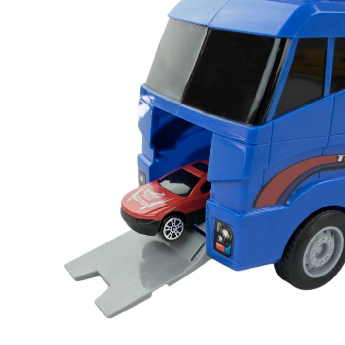 Дитячий трейлер з машинками PS006-1, 6 машинок