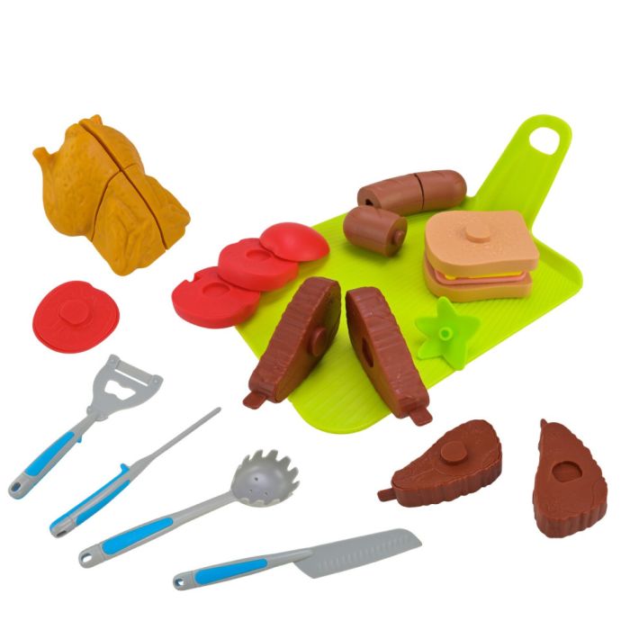 Дитячий набір продуктів "Фаст-фуд" LT8801-8D, овочі, прибори   