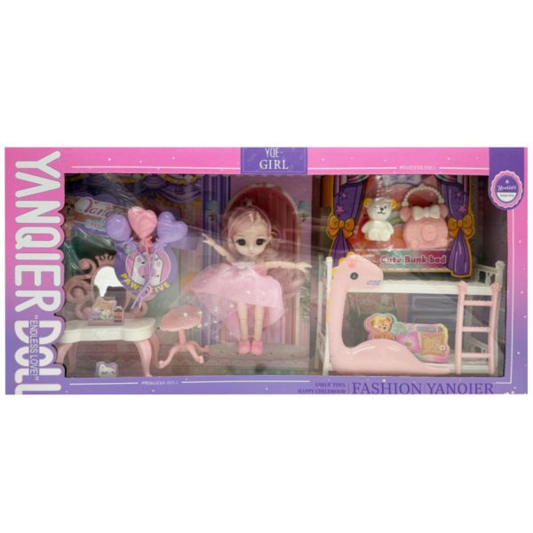 Дитяча іграшкова лялька "YQE-Girl" 3688-184A, з аксесуарами