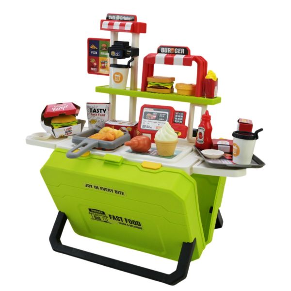Дитяча іграшкова кухня "Фаст-фуд" 668-159/160(Green) з аксесуарами 