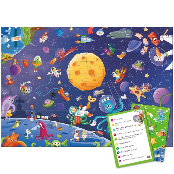 Дитячий пазл Шукай та знаходь "Шалений космос" 300668, 100 елементів