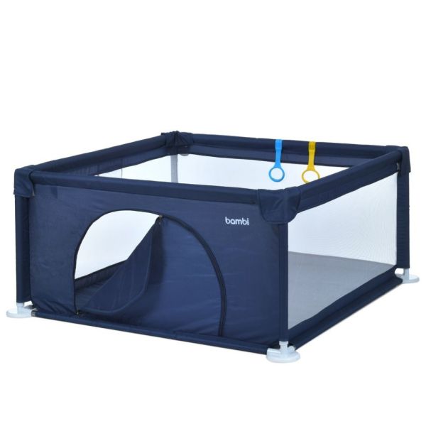 Дитяче ліжко-манеж MR 1339-BL, ширина з ніжками 132 см