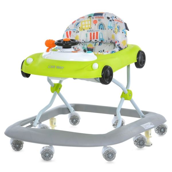 Дитячі ходунки Car way ME 1216 Green-Gray, музика, світло