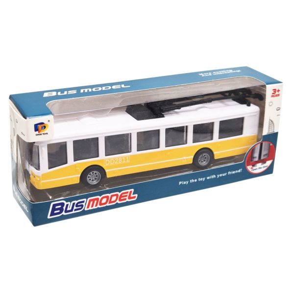 Дитячий інерційний тролейбус DD2813AC(Yellow) відчиняються двері