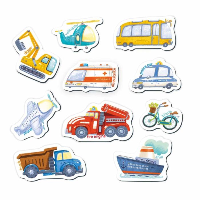 Набір магнітів "Види транспорту" 200266, 10 елементів в комплекті
