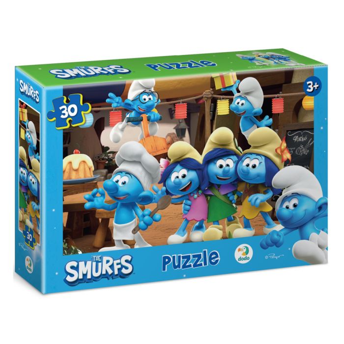 Дитячий пазл "Вечірка Смурфів" 200661, 20х27 см картина, 30 елементів